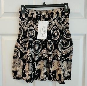 PATHS OF THE SPIRIT Juniors size S/M boho elephant print shorts